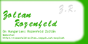 zoltan rozenfeld business card